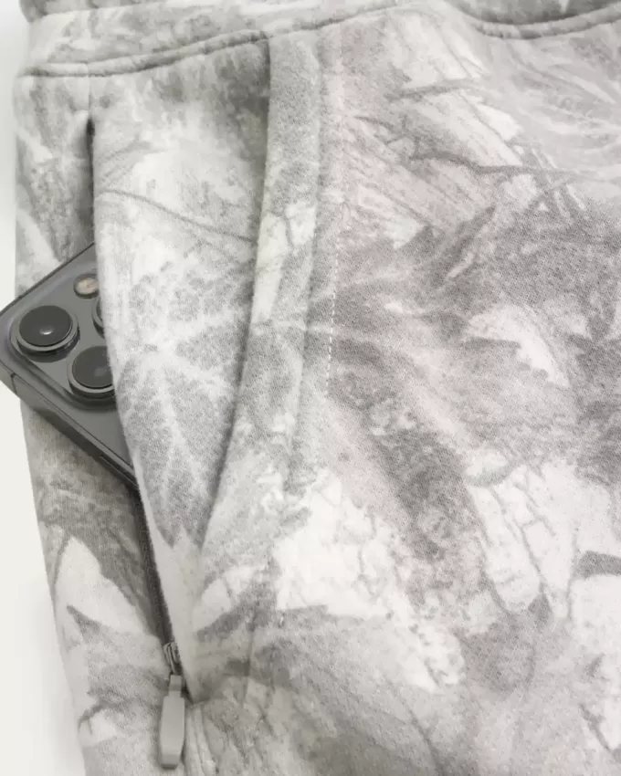 Pantaloni de jogging relaxați Camo Fleece Pantaloni de jogging relaxați Camo Fleece