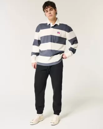 Pantaloni de jogging relaxați din lână