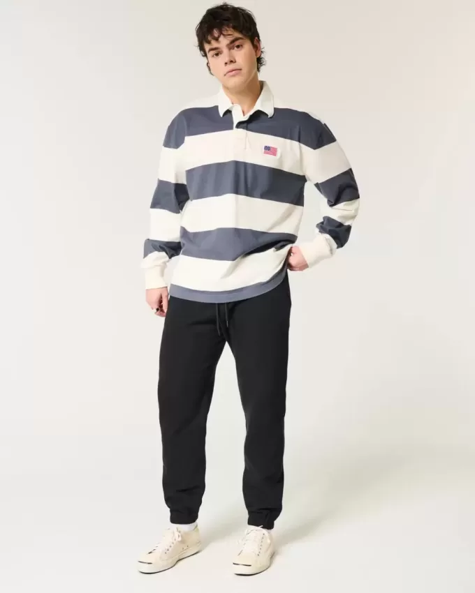 Pantaloni de jogging relaxați din lână Pantaloni de jogging relaxați din lână