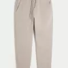 Pantaloni de jogging relaxați din lână Pantaloni de jogging relaxați din lână