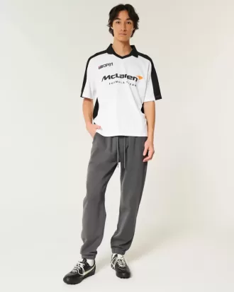 Pantaloni de jogging relaxați din lână