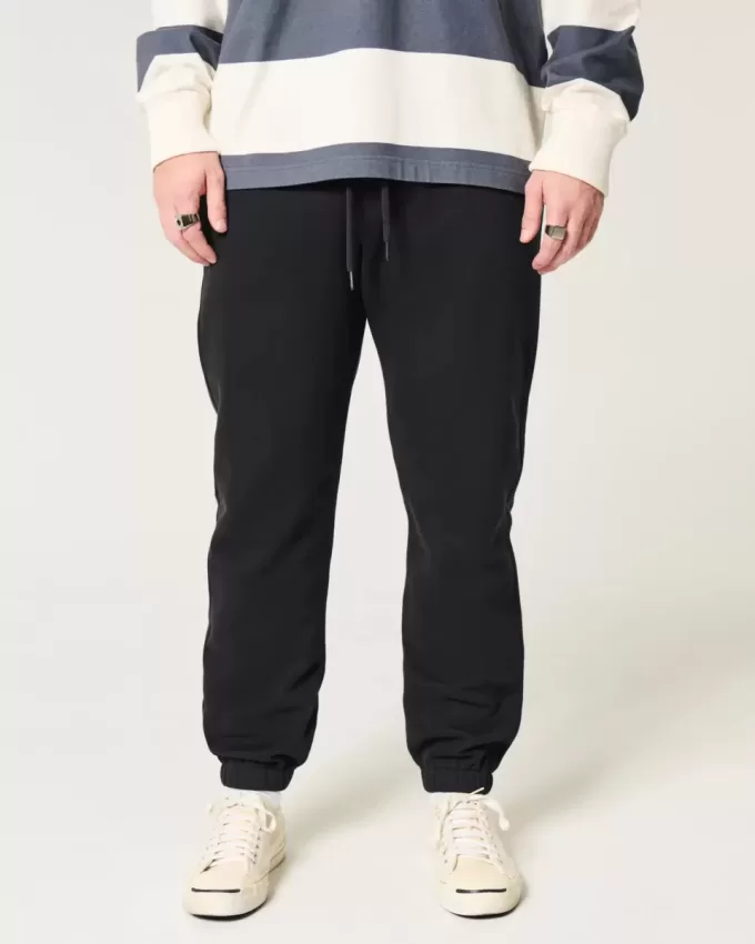 Pantaloni de jogging relaxați din lână Pantaloni de jogging relaxați din lână