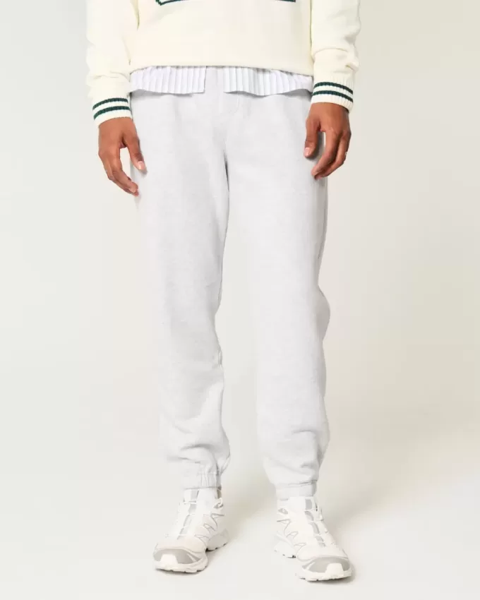 Pantaloni de jogging relaxați din lână Pantaloni de jogging relaxați din lână