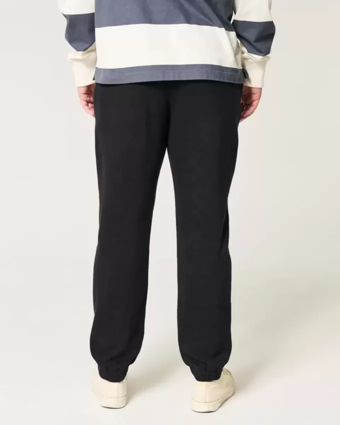 Pantaloni de jogging relaxați din lână Pantaloni de jogging relaxați din lână