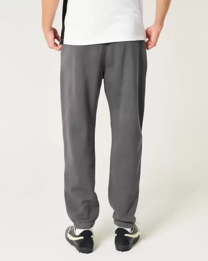Pantaloni de jogging relaxați din lână Pantaloni de jogging relaxați din lână