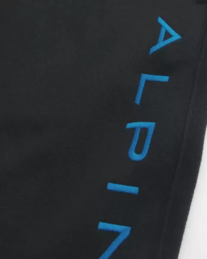 Pantaloni de jogging relaxați din lână alpină cu grafică Pantaloni de jogging relaxați din lână alpină cu grafică