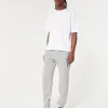 Pantaloni de jogging relaxați din lână cu logo Pantaloni de jogging relaxați din lână cu logo