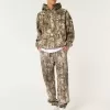 Pantaloni de jogging relaxați din lână cu logo Pantaloni de jogging relaxați din lână cu logo