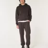 Pantaloni de jogging relaxați din lână cu logo Pantaloni de jogging relaxați din lână cu logo