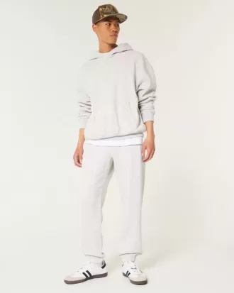 Pantaloni de jogging relaxați din lână cu logo