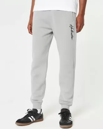 Pantaloni de jogging relaxați din lână cu logo