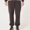 Pantaloni de jogging relaxați din lână cu logo Pantaloni de jogging relaxați din lână cu logo