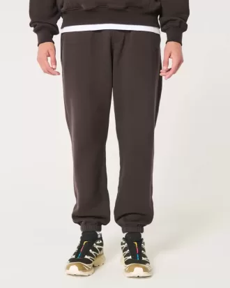 Pantaloni de jogging relaxați din lână cu logo