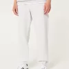 Pantaloni de jogging relaxați din lână cu logo Pantaloni de jogging relaxați din lână cu logo