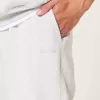 Pantaloni de jogging relaxați din lână cu logo Pantaloni de jogging relaxați din lână cu logo