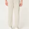 Pantaloni de jogging relaxați din lână cu logo Pantaloni de jogging relaxați din lână cu logo
