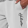 Pantaloni de jogging relaxați din lână cu logo Pantaloni de jogging relaxați din lână cu logo