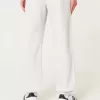 Pantaloni de jogging relaxați din lână cu logo Pantaloni de jogging relaxați din lână cu logo