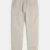 Pantaloni de jogging relaxați din lână cu logo Pantaloni de jogging relaxați din lână cu logo