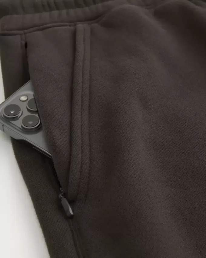 Pantaloni de jogging relaxați din lână cu logo Pantaloni de jogging relaxați din lână cu logo