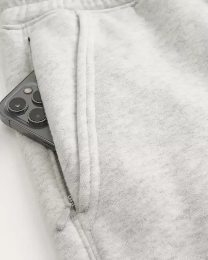 Pantaloni de jogging relaxați din lână cu logo Pantaloni de jogging relaxați din lână cu logo