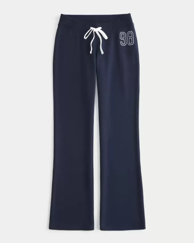 Pantaloni de sport Bootcut cu număr grafic Pantaloni de sport Bootcut cu număr grafic