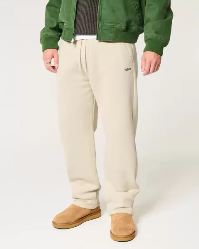Pantaloni de sport cu logo relaxat Pantaloni de sport cu logo relaxat