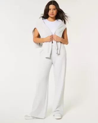 Pantaloni de sport cu picioare largi