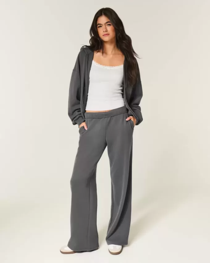 Pantaloni de sport cu picioare largi Pantaloni de sport cu picioare largi