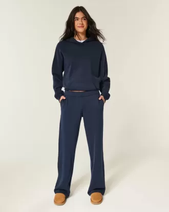 Pantaloni de sport cu picioare largi