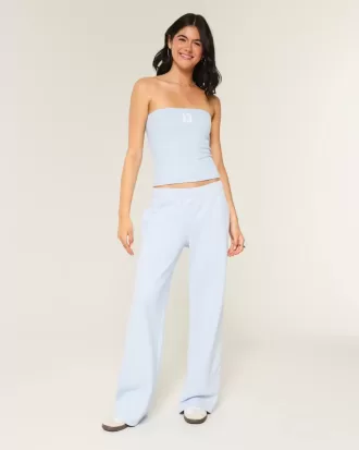 Pantaloni de sport cu picioare largi