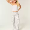 Pantaloni de sport cu picioare largi Camo Pocket Heart Pantaloni de sport cu picioare largi Camo Pocket Heart