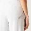 Pantaloni de sport cu picioare largi cu buzunar inimă Pantaloni de sport cu picioare largi cu buzunar inimă