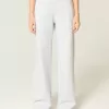 Pantaloni de sport cu picioare largi cu buzunar inimă Pantaloni de sport cu picioare largi cu buzunar inimă
