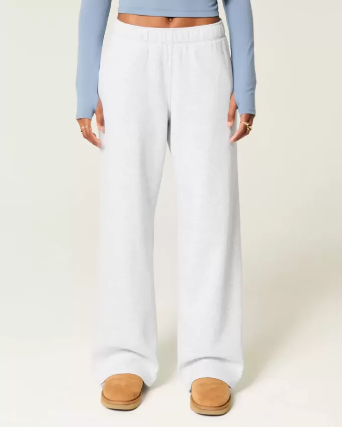 Pantaloni de sport cu picioare largi cu grafic Deer Pantaloni de sport cu picioare largi cu grafic Deer