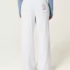 Pantaloni de sport cu picioare largi cu grafic Deer Pantaloni de sport cu picioare largi cu grafic Deer