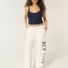 Pantaloni de sport cu picioare largi cu grafic New York Pantaloni de sport cu picioare largi cu grafic New York