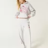 Pantaloni de sport cu picioare largi, grafice Pantaloni de sport cu picioare largi, grafice