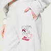 Pantaloni de sport cu picioare largi, grafice Pantaloni de sport cu picioare largi, grafice