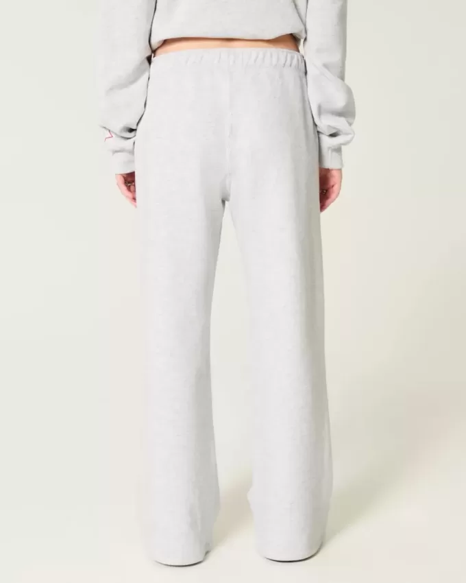 Pantaloni de sport cu picioare largi, grafice Pantaloni de sport cu picioare largi, grafice
