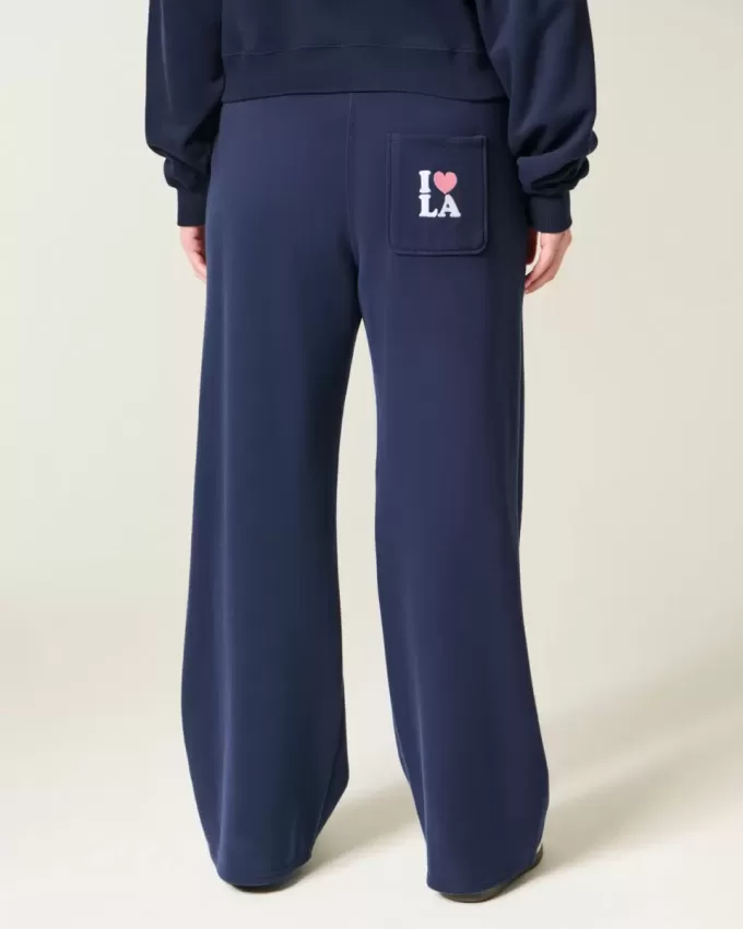Pantaloni de sport cu picioare largi LA Graphic Pantaloni de sport cu picioare largi LA Graphic