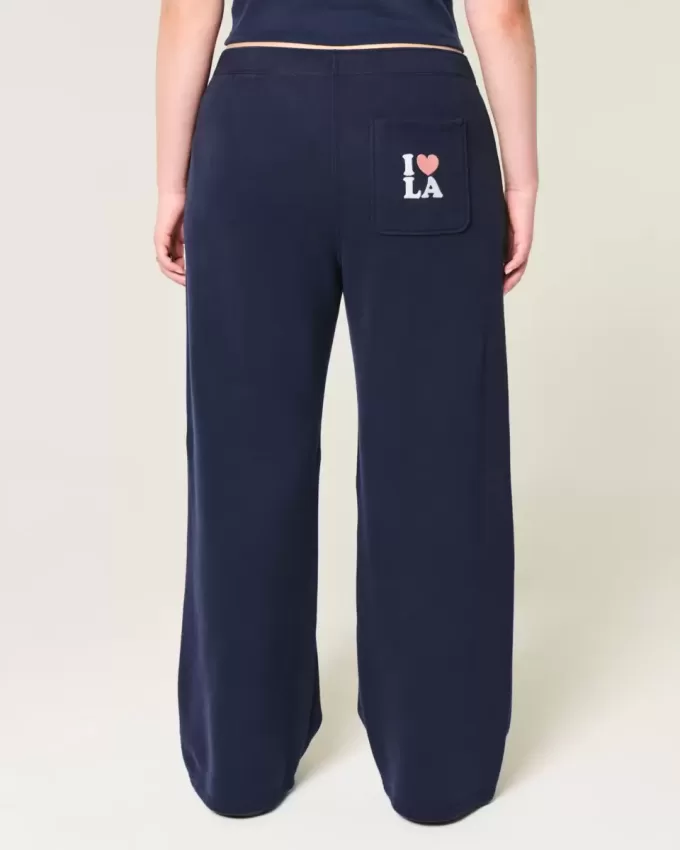 Pantaloni de sport cu picioare largi LA Graphic Pantaloni de sport cu picioare largi LA Graphic