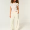 Pantaloni de sport cu picioare largi Love You Graphic Pantaloni de sport cu picioare largi Love You Graphic