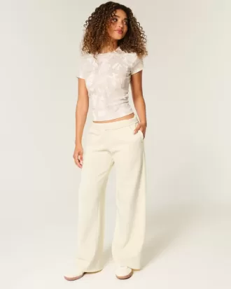 Pantaloni de sport cu picioare largi Love You Graphic