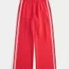 Pantaloni de sport cu picioare largi în dungi Pantaloni de sport cu picioare largi în dungi