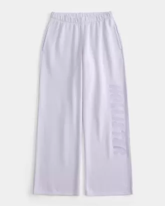 Pantaloni de sport cu sigla cu picioare largi