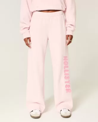 Pantaloni de sport cu sigla cu picioare largi