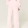 Pantaloni de sport cu sigla cu picioare largi Pantaloni de sport cu sigla cu picioare largi