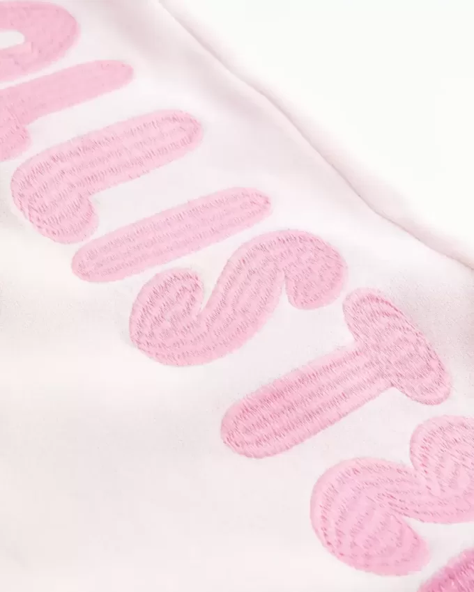 Pantaloni de sport cu sigla cu picioare largi Pantaloni de sport cu sigla cu picioare largi