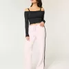 Pantaloni de sport drepti cu dungi laterale Pantaloni de sport drepti cu dungi laterale